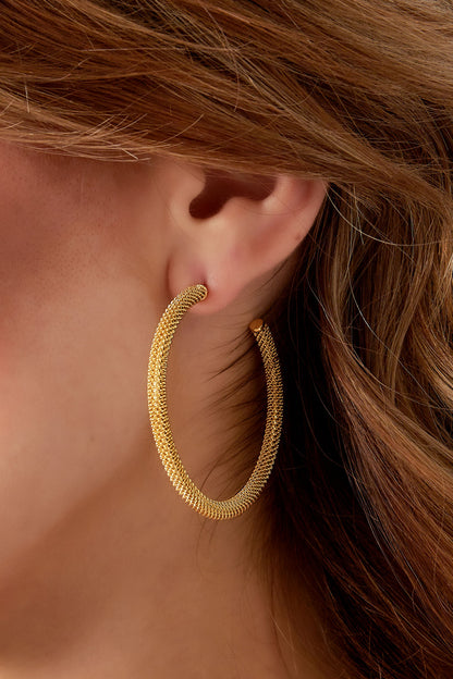 Gold grafted hoops